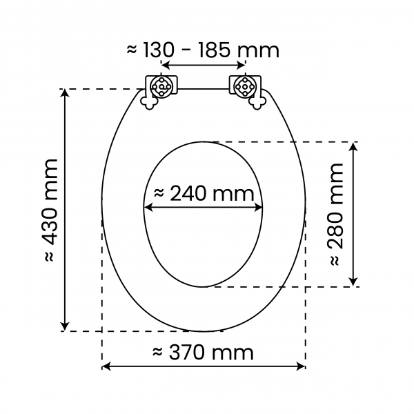 WC-Sitz Gaia aus MDF, in Schwarz mit Absenkautomatik, FSC-zertifiziert
