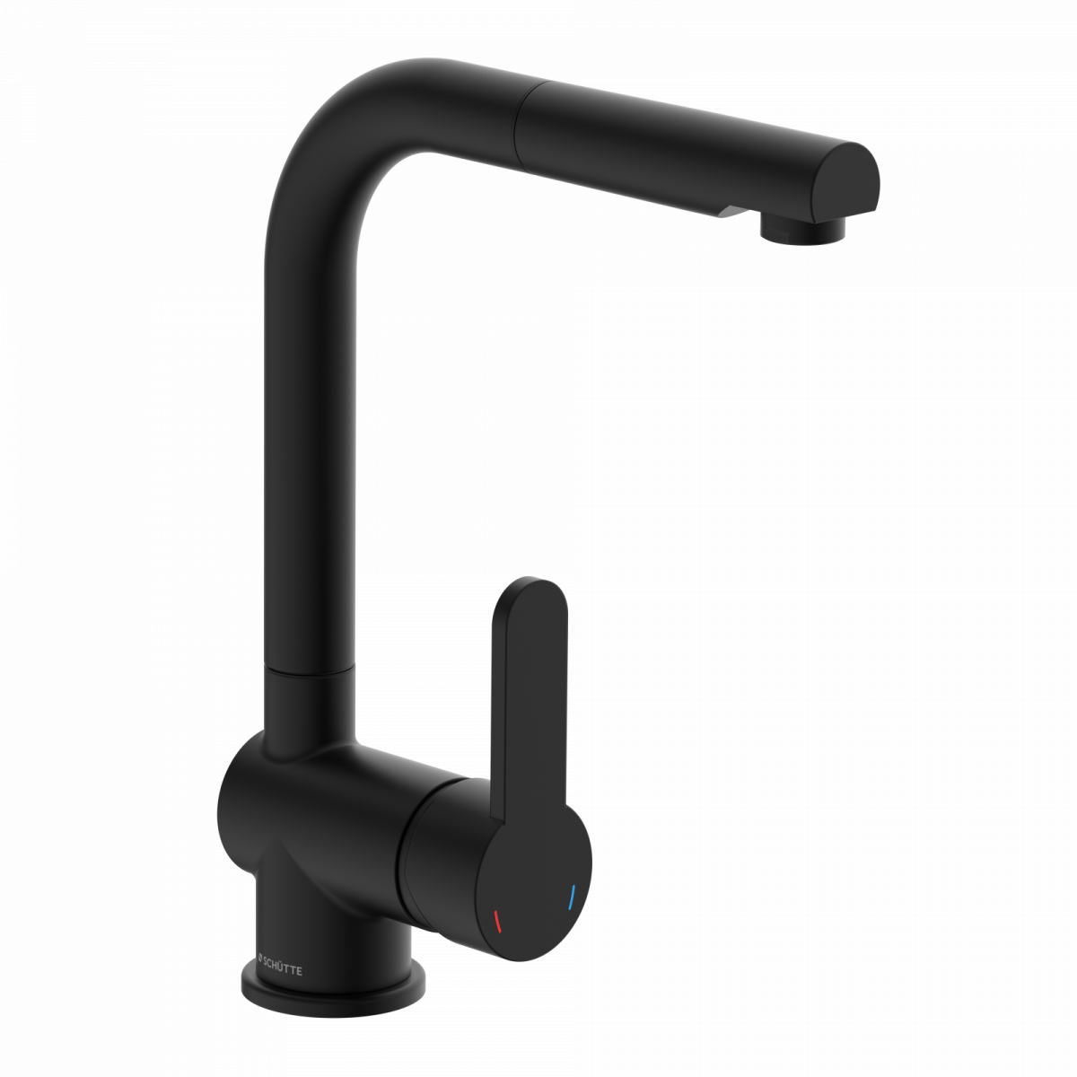 LONDON Sp&uuml;ltischarmatur, Schwarz matt, mit herausziehbarem Auslauf