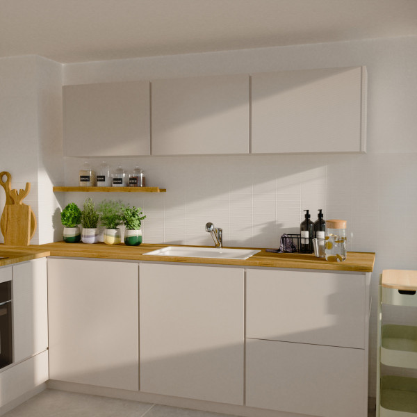 K&uuml;chenarmatur Elena, in Chrom mit ausziehbarer Geschirrbrause, Niederdruck