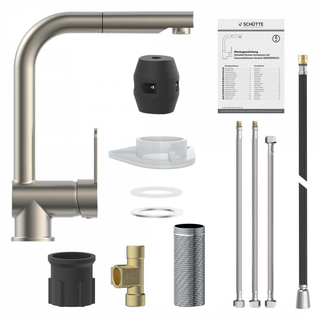 LONDON Spültischarmatur, Niederdruck, Edelstahl