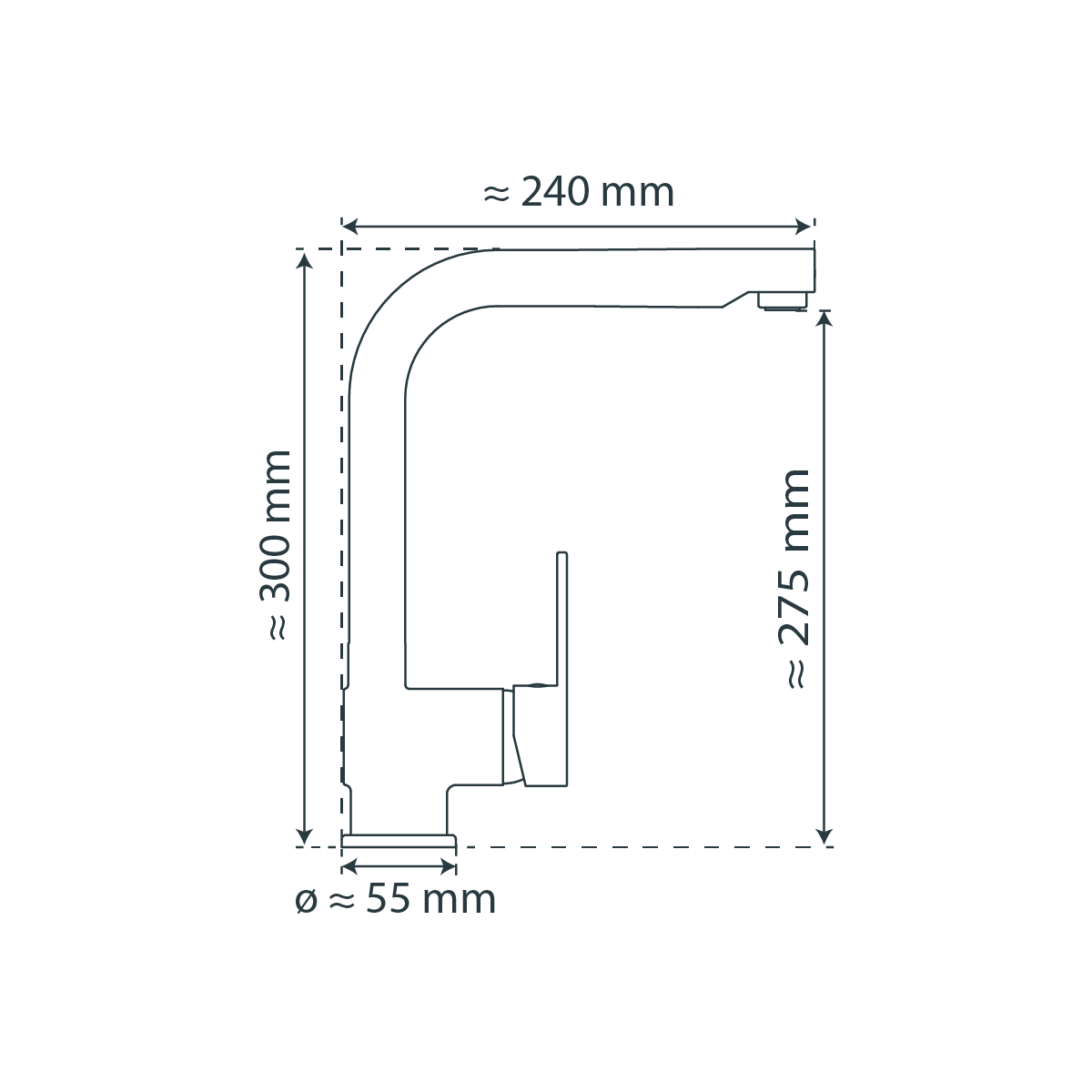 LONDON Spültischarmatur, Niederdruck, Edelstahl