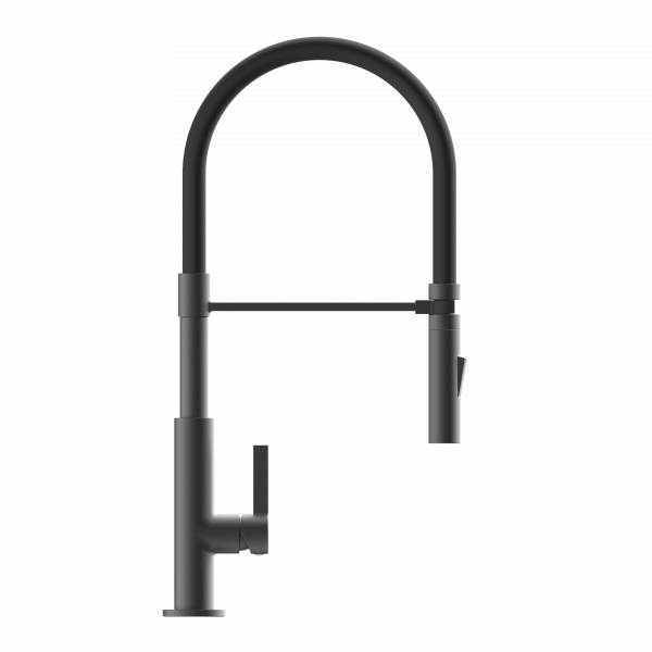 K&uuml;chenarmatur Nova, in Graphit matt mit herausnehmbarer Geschirrbrause, Hochdruck