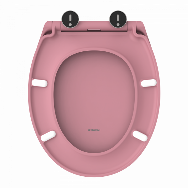 WC-Sitz Helma, in Koralle mit Absenkautomatik und Schnellverschluss, O-Form