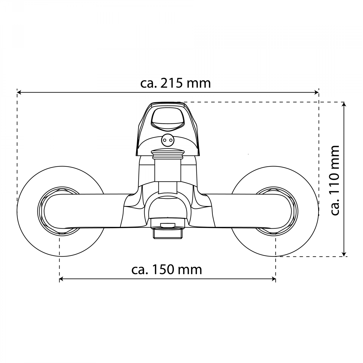 Wannenfüllarmatur SPEED, Weiß
