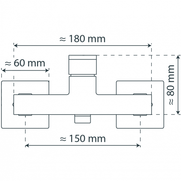 TOKYO II Duscharmatur, Chrom
