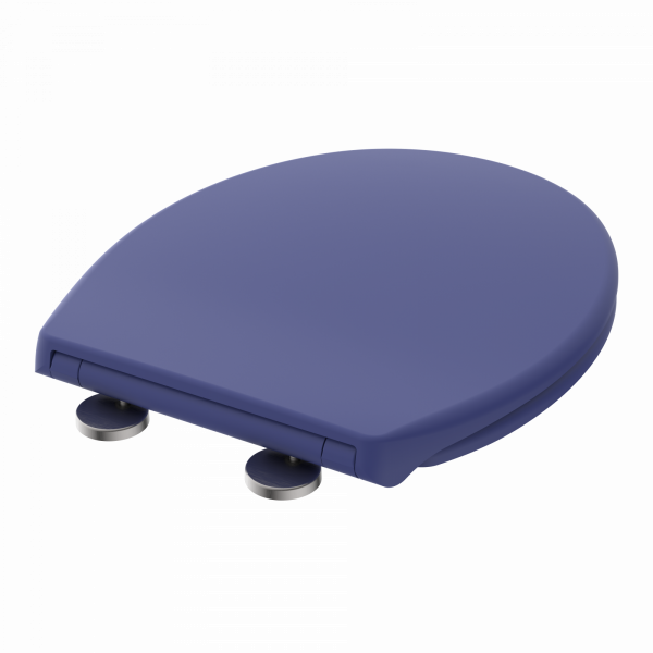WC-Sitz Helma, in Indigo mit Absenkautomatik und Schnellverschluss, O-Form