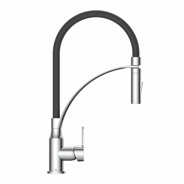 Sp&uuml;ltischarmatur CARNEO, Chrom/Schwarz oder Chrom/Hellgrau