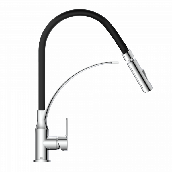 Sp&uuml;ltischarmatur CARNEO, Chrom/Schwarz oder Chrom/Hellgrau