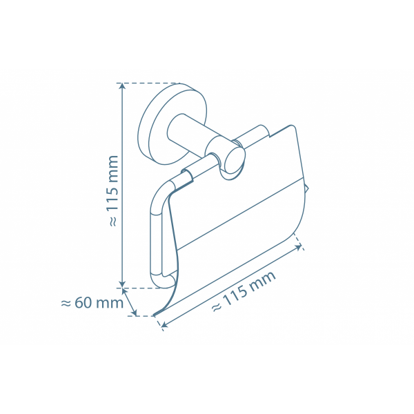 LONDON WC-Papierhalter, Chrom