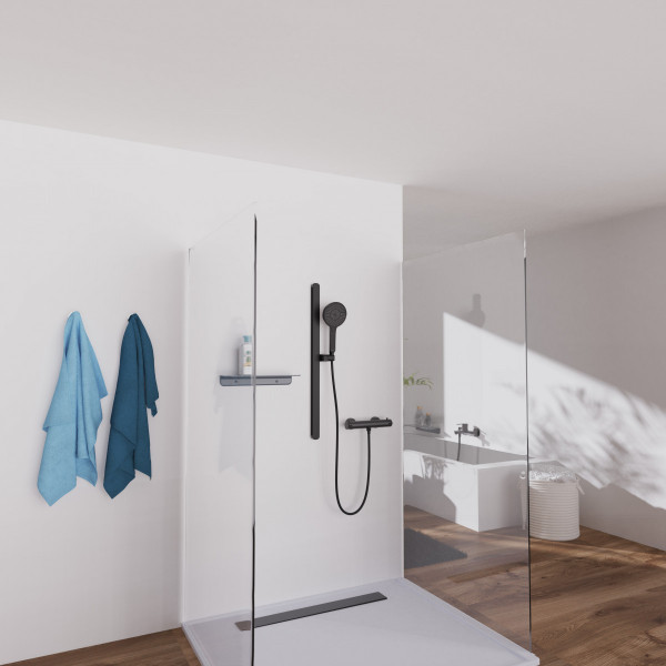 KARIBIK Stangenbrause-Set, Schwarz matt