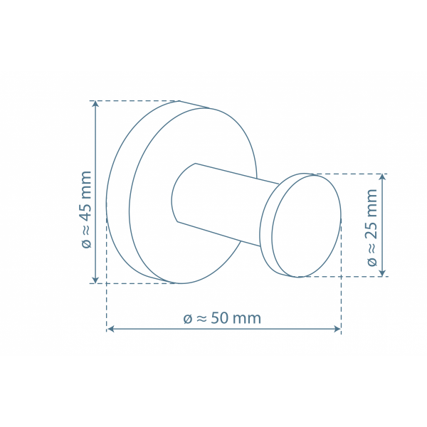 LONDON Handtuchhaken einfach, Chrom