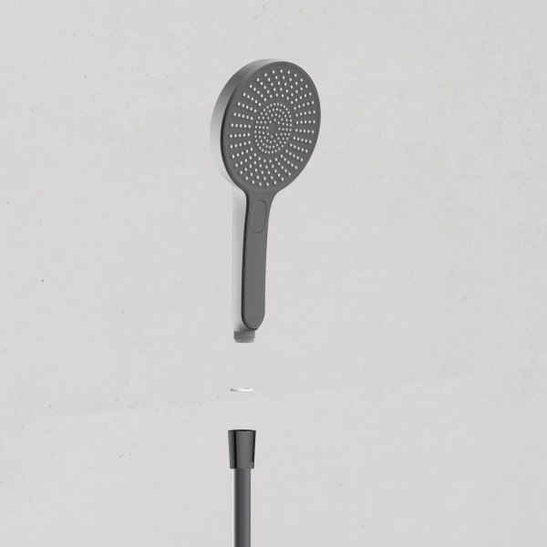 KARIBIK Stangenbrause-Set, Graphit matt