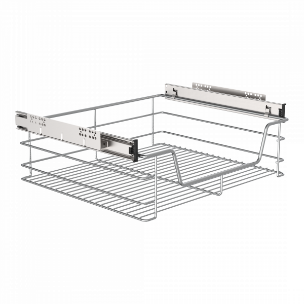 Teleskopschublade, Chrom, für 50 cm Schrank