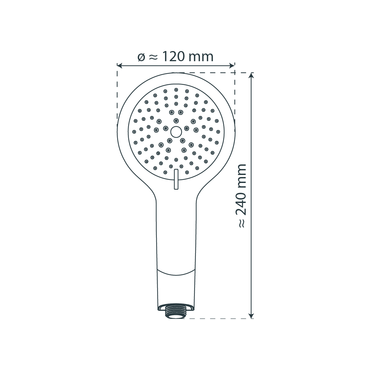 BROADWAY Duschkopf, Schwarz/Chrom