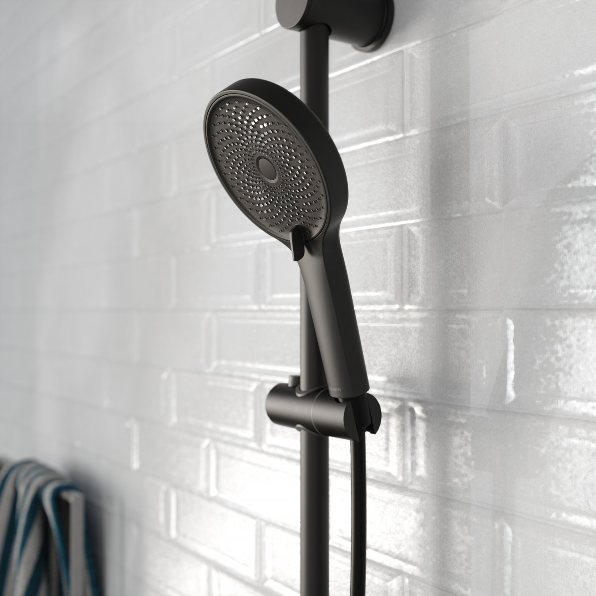 SAMOA RAIN Duschkopf, wassersparend, Schwarz matt