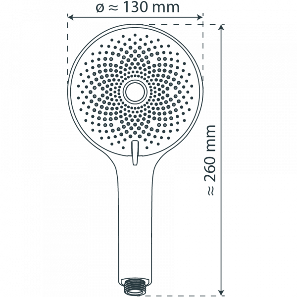 SAMOA RAIN Duschkopf, wassersparend, Schwarz matt
