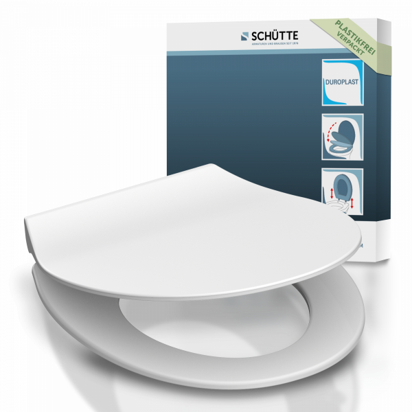 Duroplast WC-Sitz SLIM White, mit Absenkautomatik und Schnellverschluss