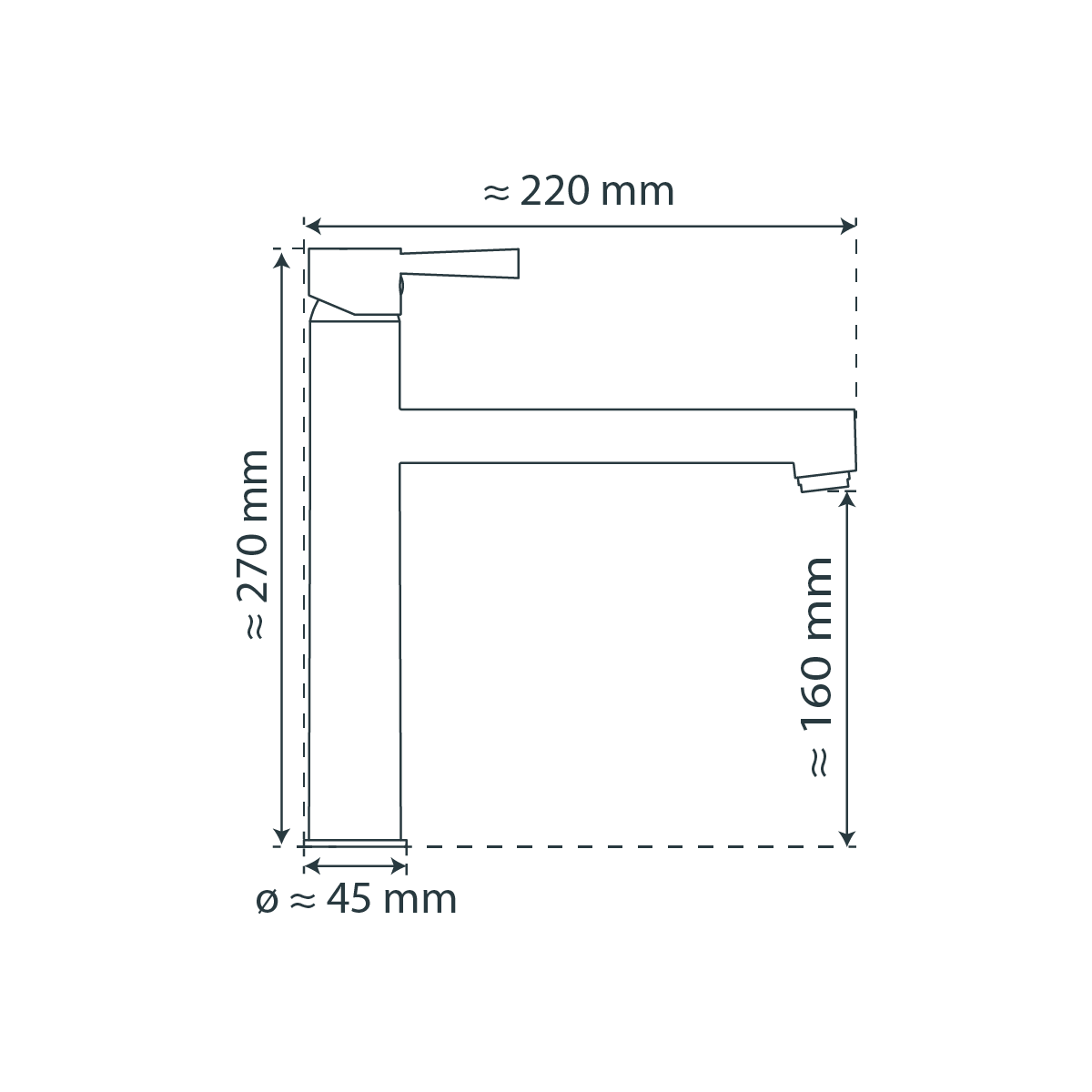 MASSIVE Spültischarmatur, Edelstahl
