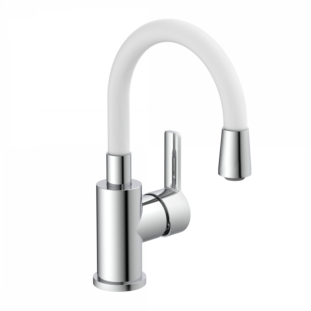 Waschtischarmatur FLEXO, Chrom/Weiß