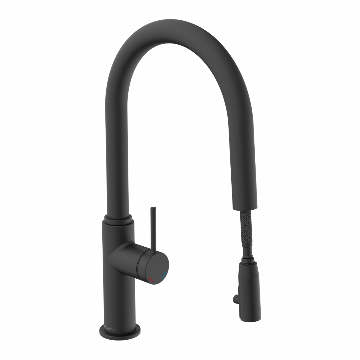 BLACKPOOL Spültischarmatur, Schwarz matt, mit herausziehbarem Auslauf