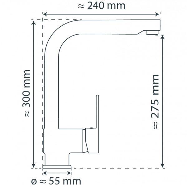 LONDON Spültischarmatur, Niederdruck, Chrom
