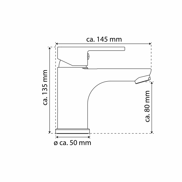 Waschbeckenarmatur DIZIANI, Chrom/Weiß