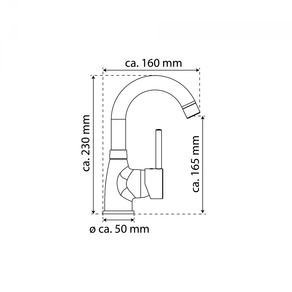 LP FUTURA Waschtischarmatur Niederdruck, Chrom