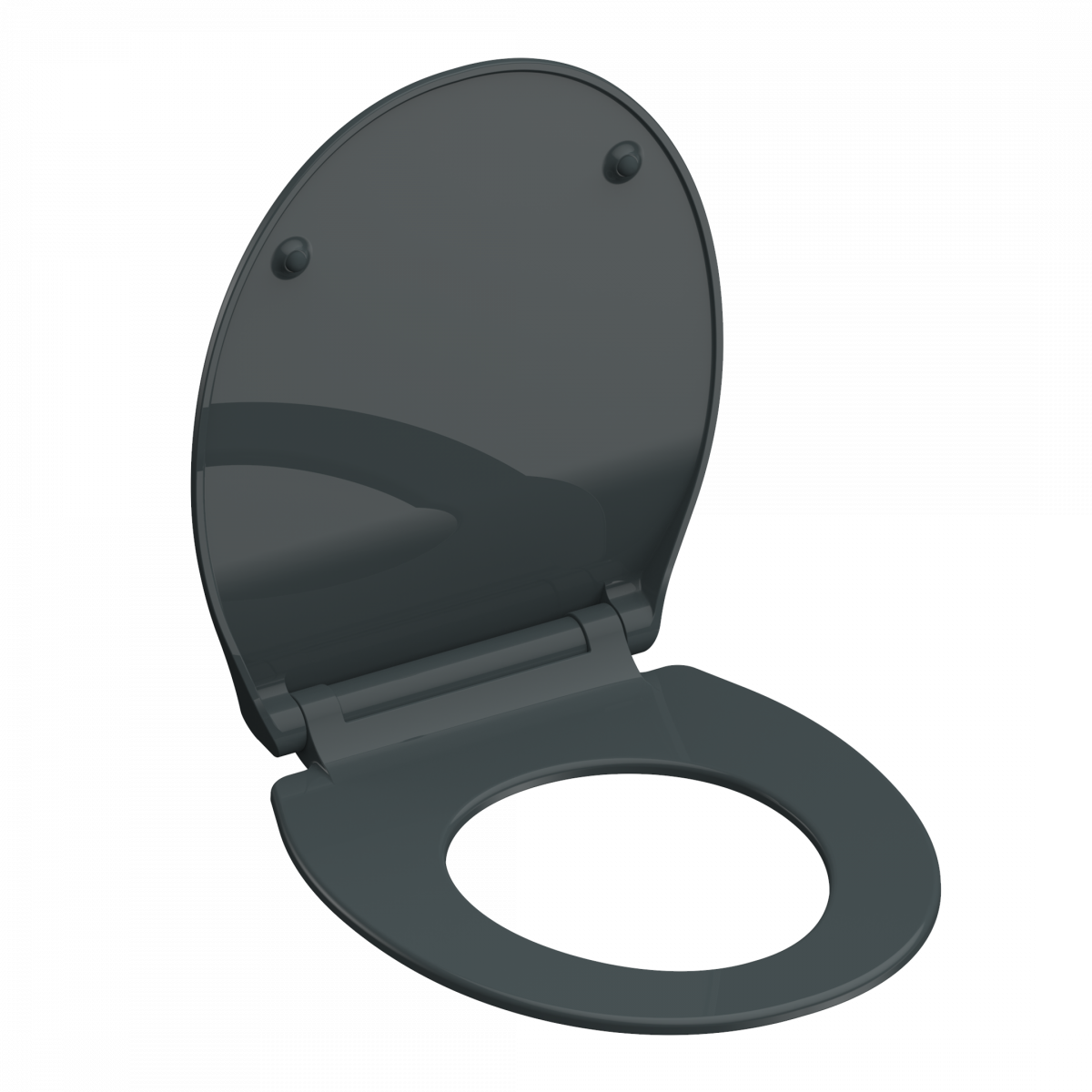 Duroplast WC-Sitz SLIM Anthrazit, mit Absenkautomatik und Schnellverschluss