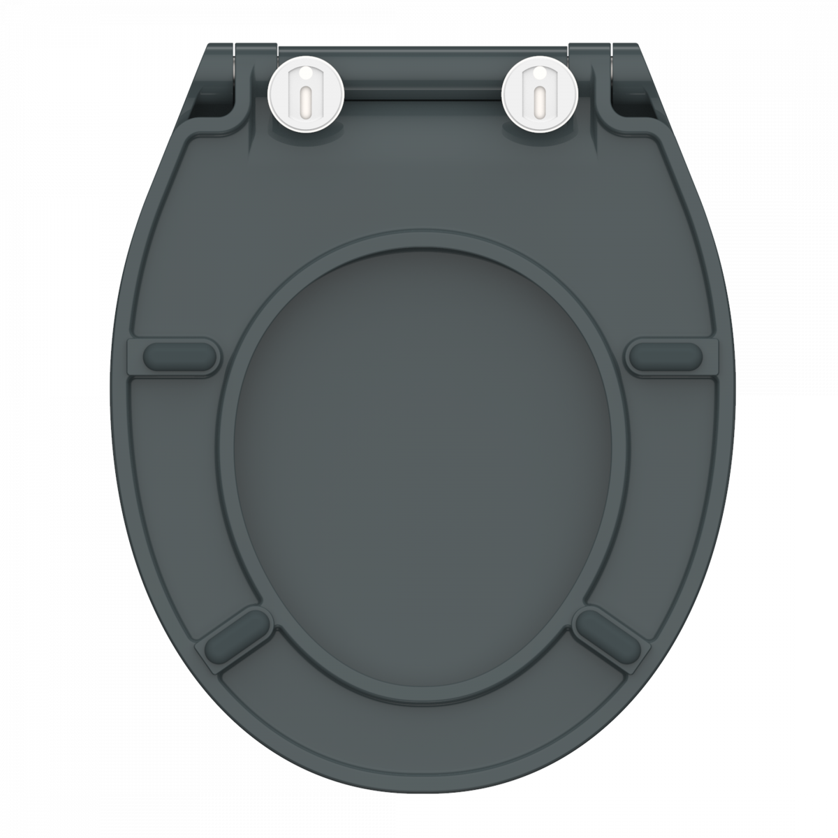 Duroplast WC-Sitz SLIM Anthrazit, mit Absenkautomatik und Schnellverschluss