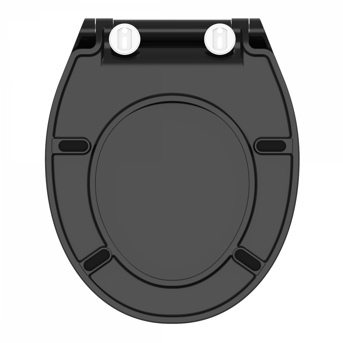 Duroplast WC-Sitz SLIM Black, mit Absenkautomatik und Schnellverschluss