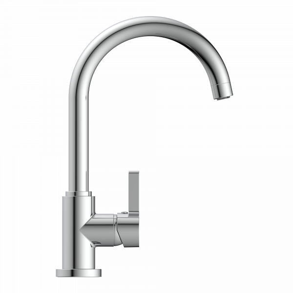 K&uuml;chenarmatur Leona, in Chrom mit Rundbogenauslauf, Niederdruck