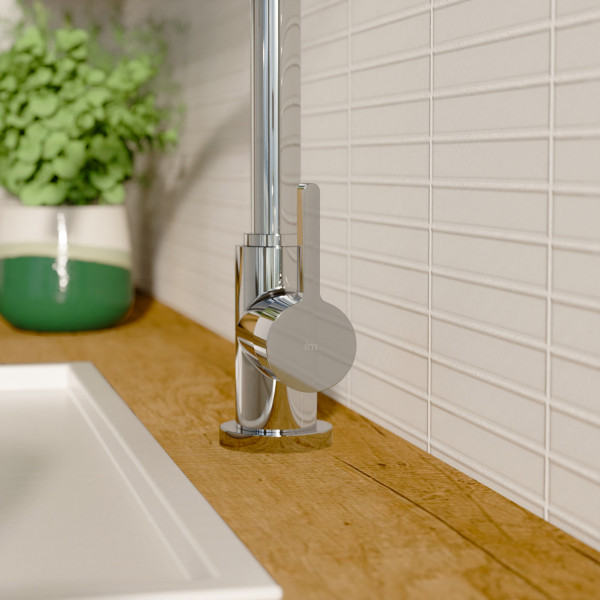 K&uuml;chenarmatur Leona, in Chrom mit Rundbogenauslauf, Niederdruck