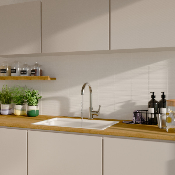 K&uuml;chenarmatur Leona, in Edelstahloptik mit Rundbogenauslauf, Niederdruck