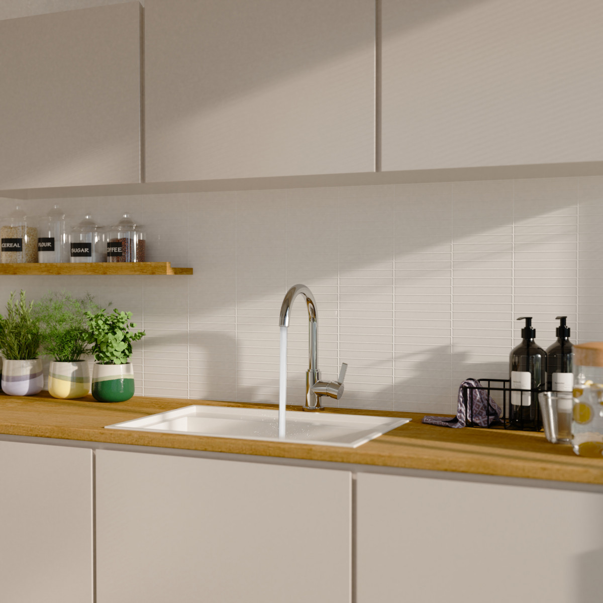 Küchenarmatur Leona, in Chrom mit Rundbogenauslauf, Hochdruck