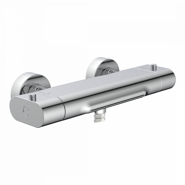 Badewannenarmatur CARNEO, Sicherheitssperre bei 38°C, Chrom