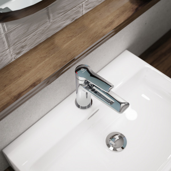 WT 12 in Chrom, Waschtischarmatur mit schlankem Design