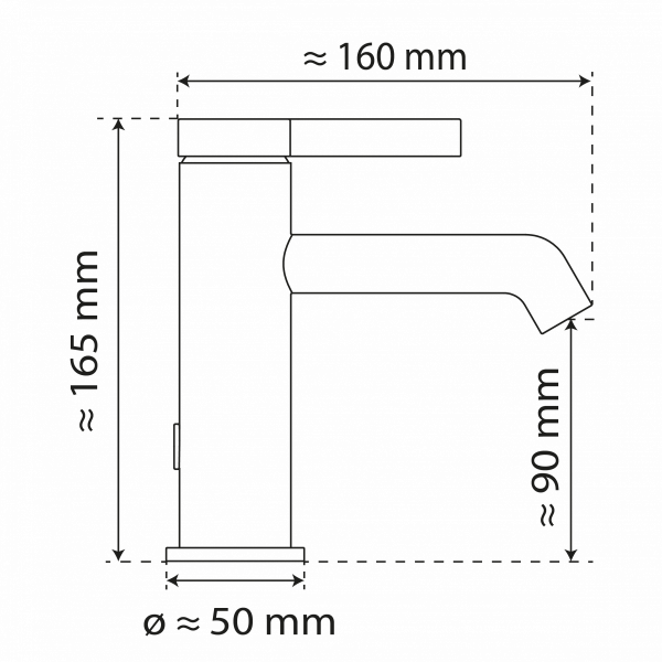 WT 11 in Chrom, Waschtischarmatur mit minimalistischem Design