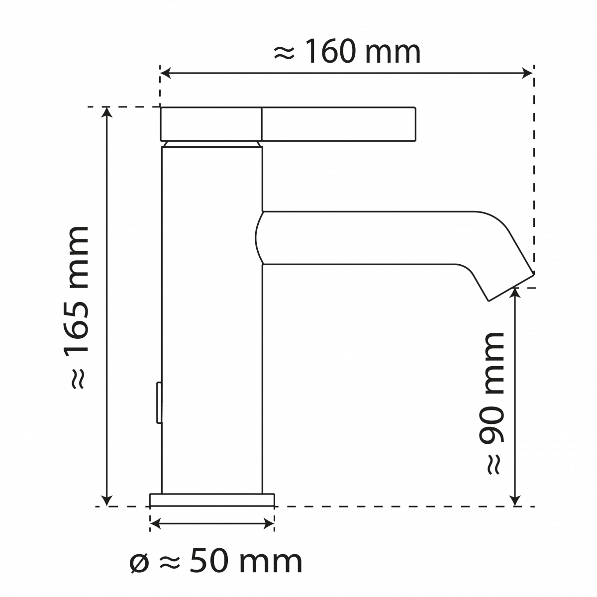 WT 11 in Chrom, Waschtischarmatur mit minimalistischem Design