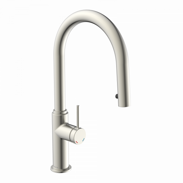 BLACKPOOL Spültischarmatur, Edelstahloptik, mit herausziehbarem Auslauf