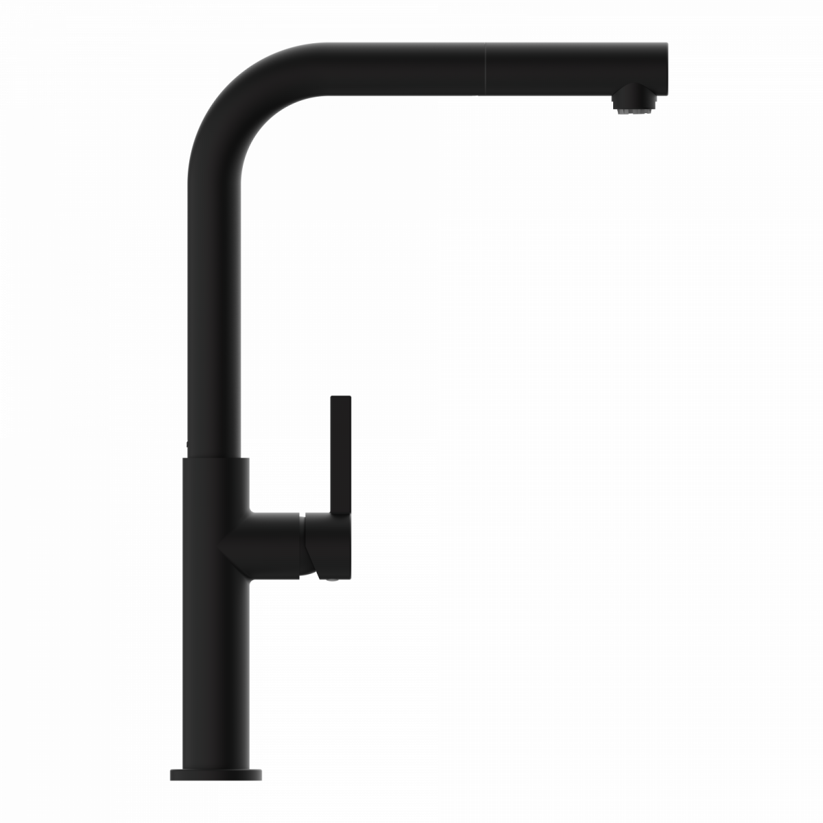Küchenarmatur Cassia, in Schwarz matt mit herausziehbarer Geschirrbrause, Niederdruck