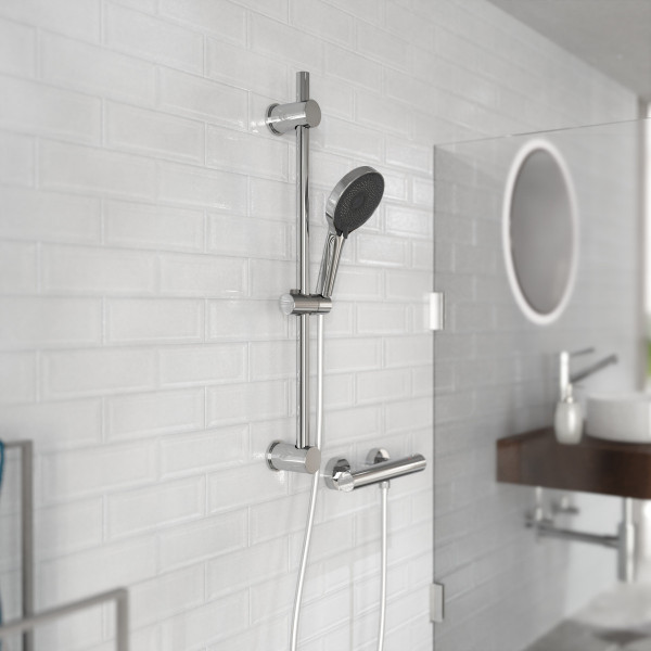 SAMOA RAIN Duschkopf, wassersparend, Chrom/Anthrazit