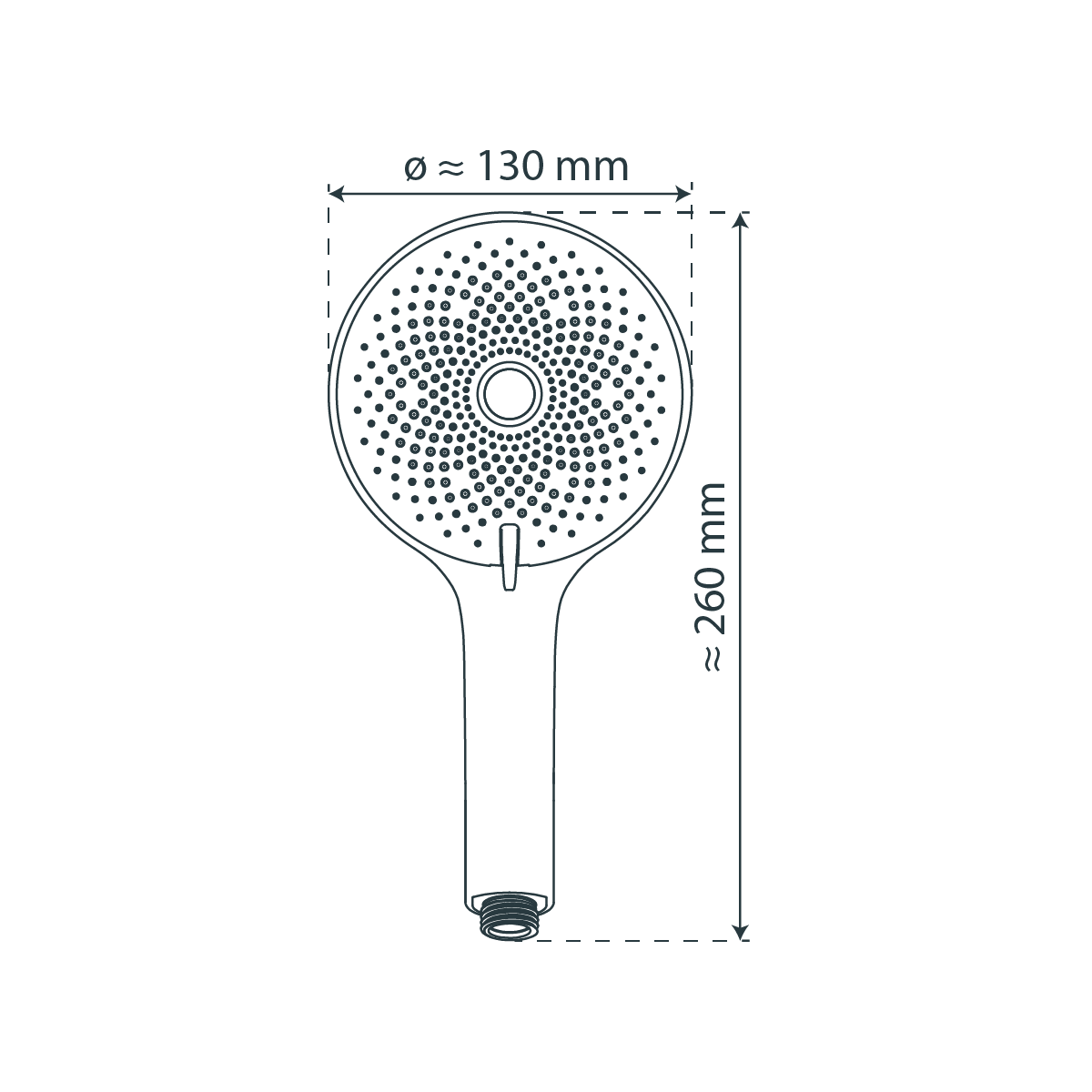 SAMOA RAIN Duschkopf, wassersparend, Chrom/Anthrazit