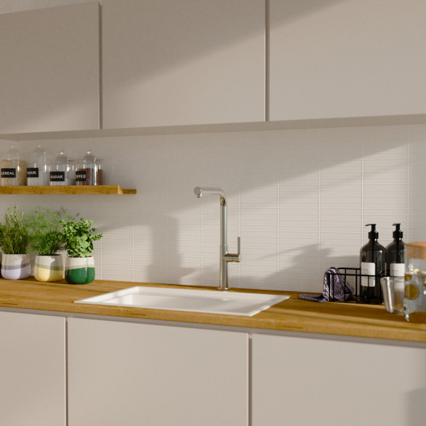 K&uuml;chenarmatur Cassia, in Edelstahloptik mit herausziehbarer Geschirrbrause, Niederdruck