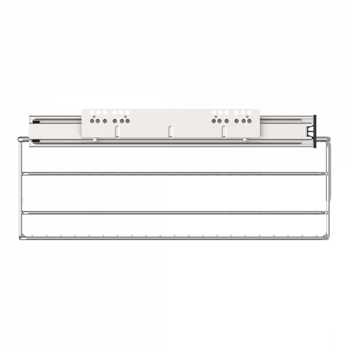 Teleskopschublade, Chrom, für 60 cm Schrank