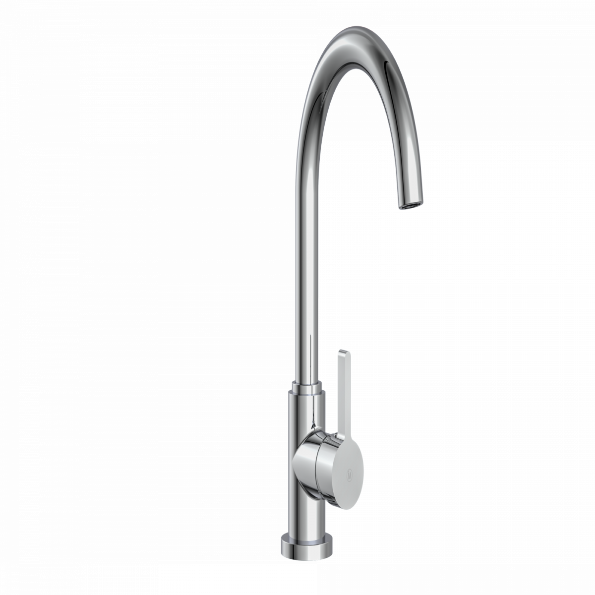 Küchenarmatur Leona, in Chrom mit Rundbogenauslauf, Hochdruck