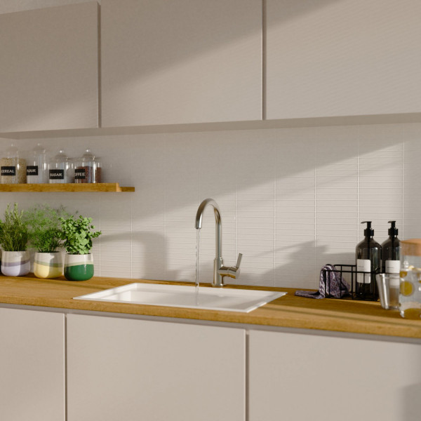 Küchenarmatur Leona, in Edelstahloptik mit Rundbogenauslauf, Niederdruck