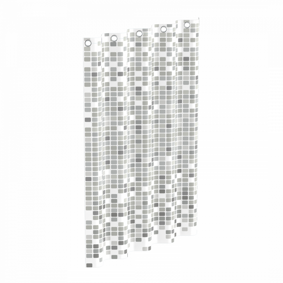 Duschvorhang, Mosaik grau
