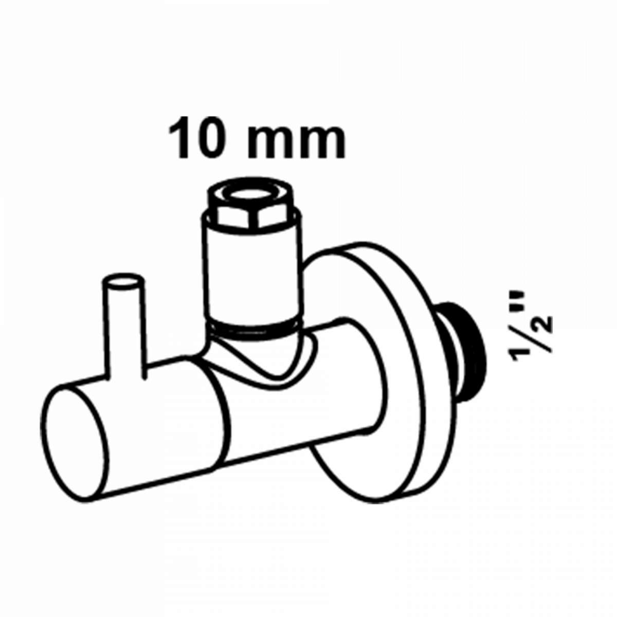 Universal Eckventil mit Schnellverschluss Schwarz