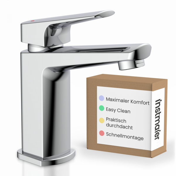 Waschtischarmatur Amelie, in Chrom und minimalistischer Form