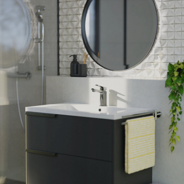 Waschtischarmatur Amelie, in Chrom und minimalistischer Form